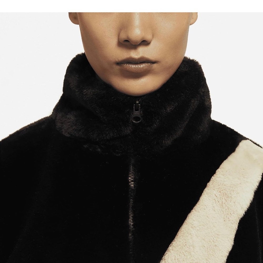 Nike Faux Fur Swoosh Jacket - Picture 4 of 7